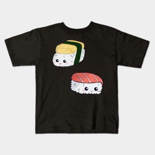 Kawaii Sushi Digital Art Japanese Food Asian Kids T-Shirt